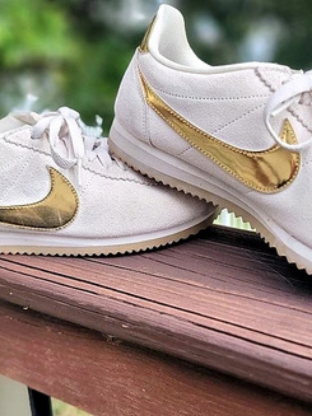 Nike Cortez White & Gold US 7.5